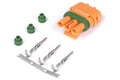 Haltech Plug and Pins Only - Delphi 3 pin GM Style MAP Sensor Orange