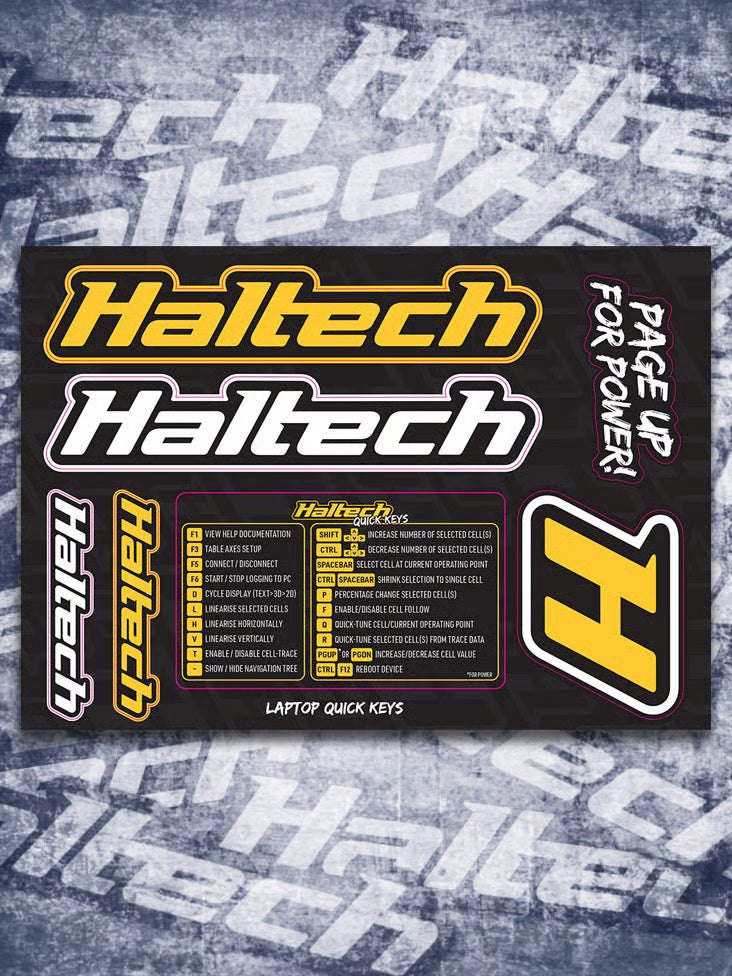 Haltech Sticker Sheet - A5 Colour