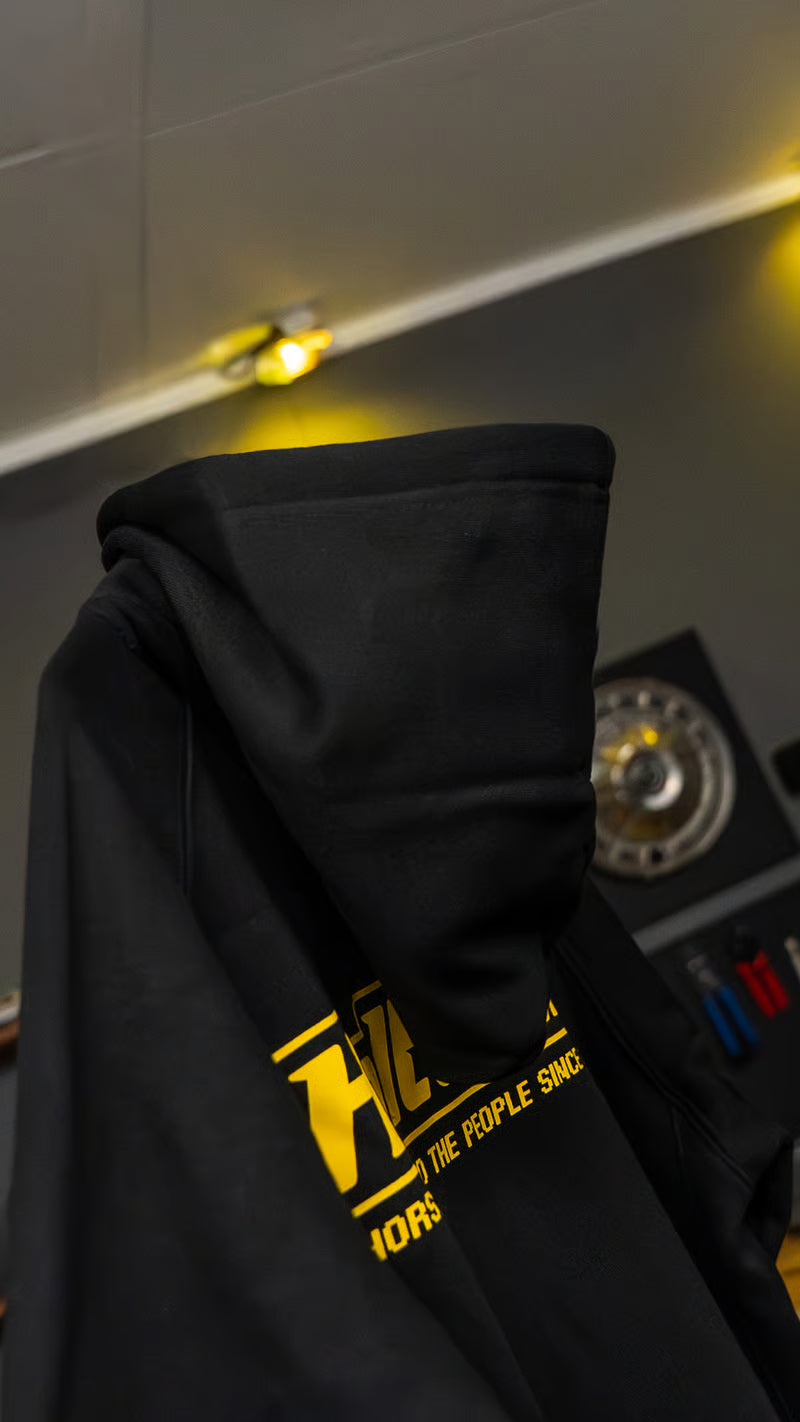 Haltech Classic Hoodie - Black & Yellow