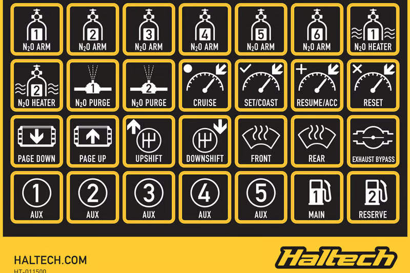 Haltech Keypad Label Set
